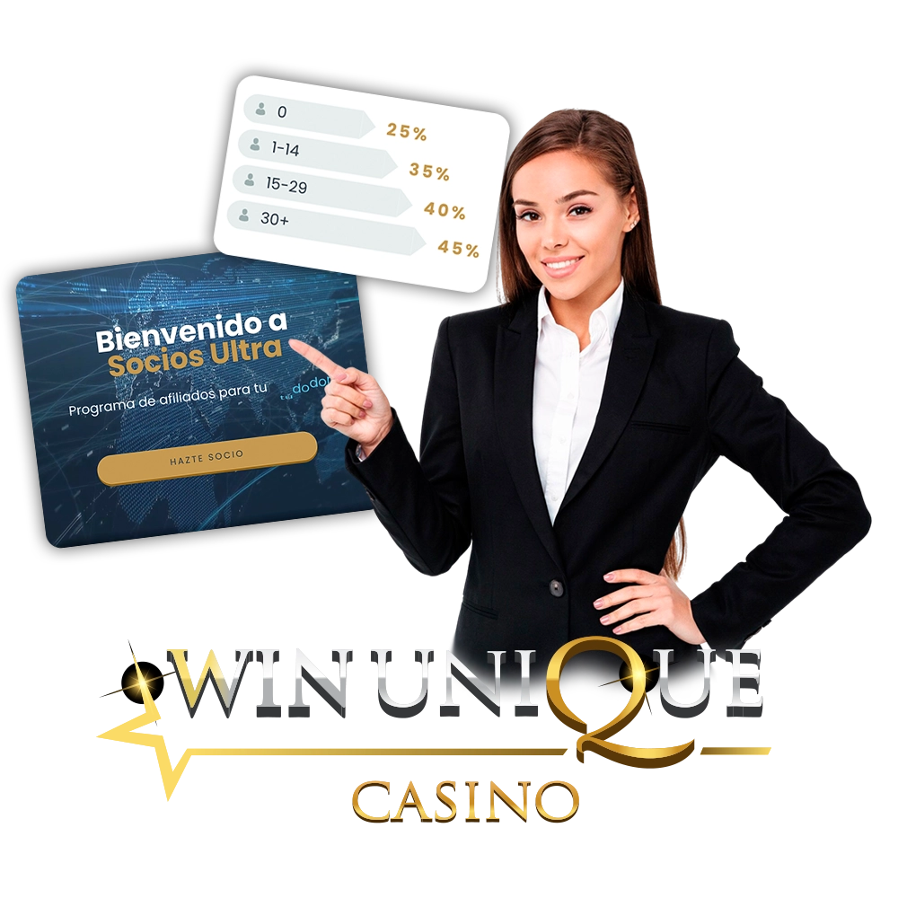 Empieza a ganar con WinUnique Casino en el programa de afiliados.
