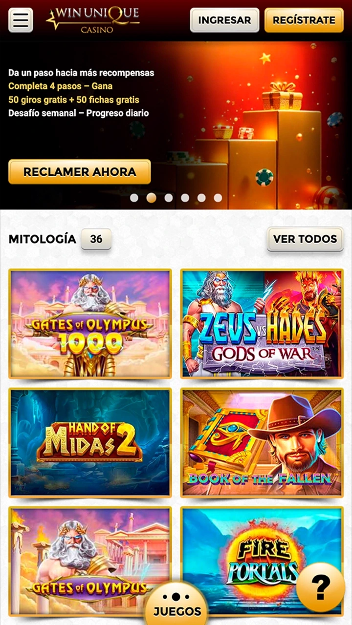 Ir a la página oficial del Casino WinUnique.