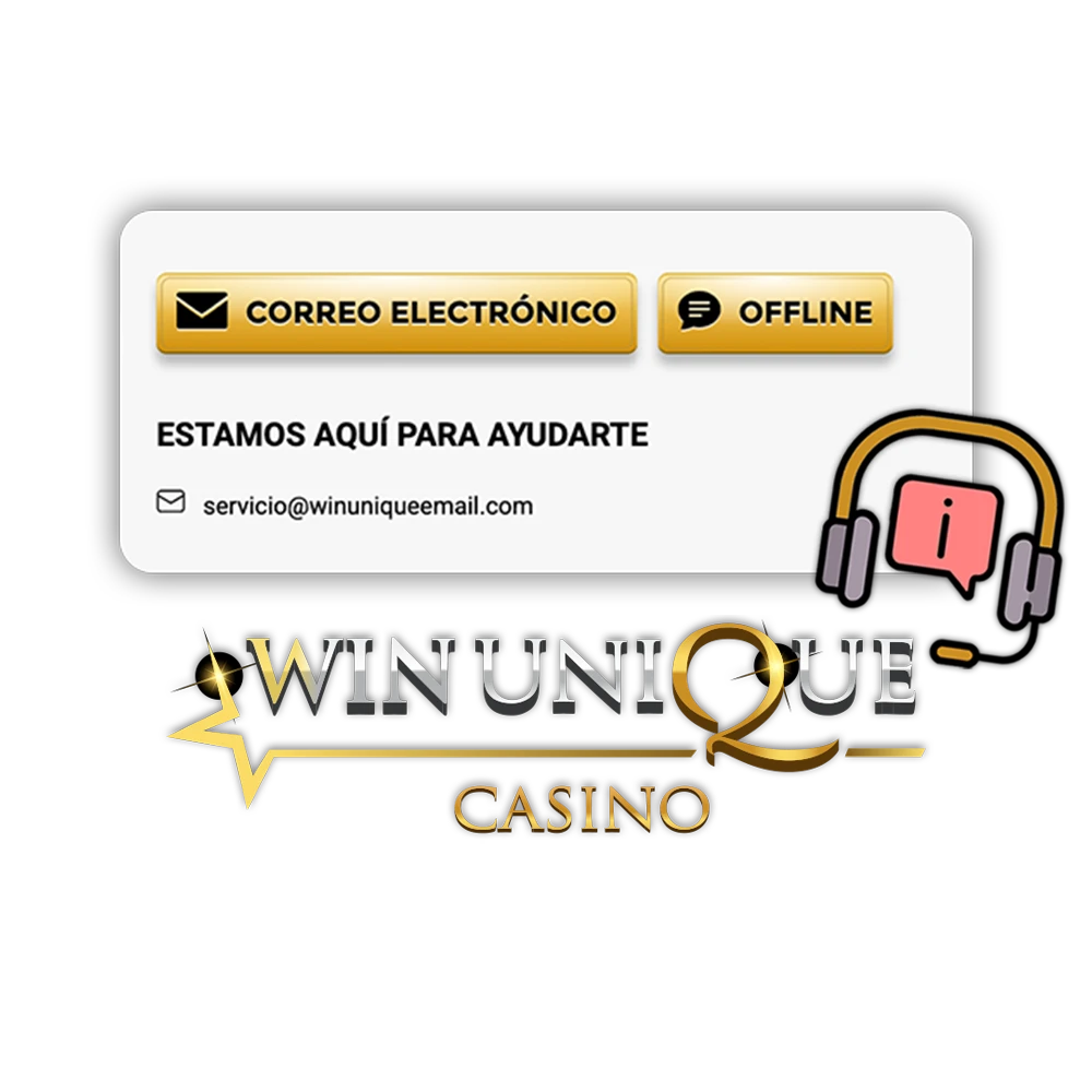 Contacta con el soporte del casino WinUnique si tienes algún problema.