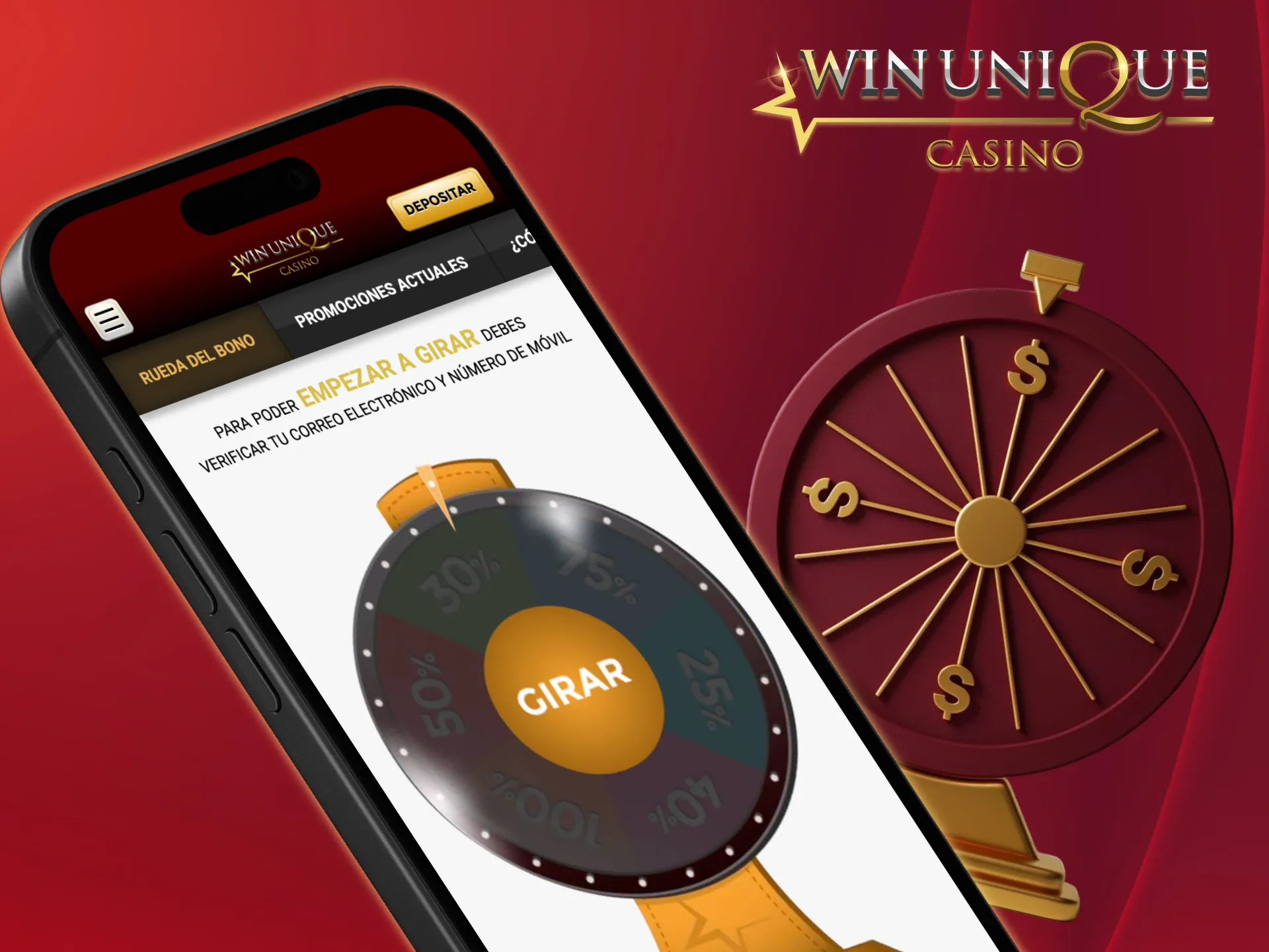 Gira la rueda semanal y gana en Unique Casino.