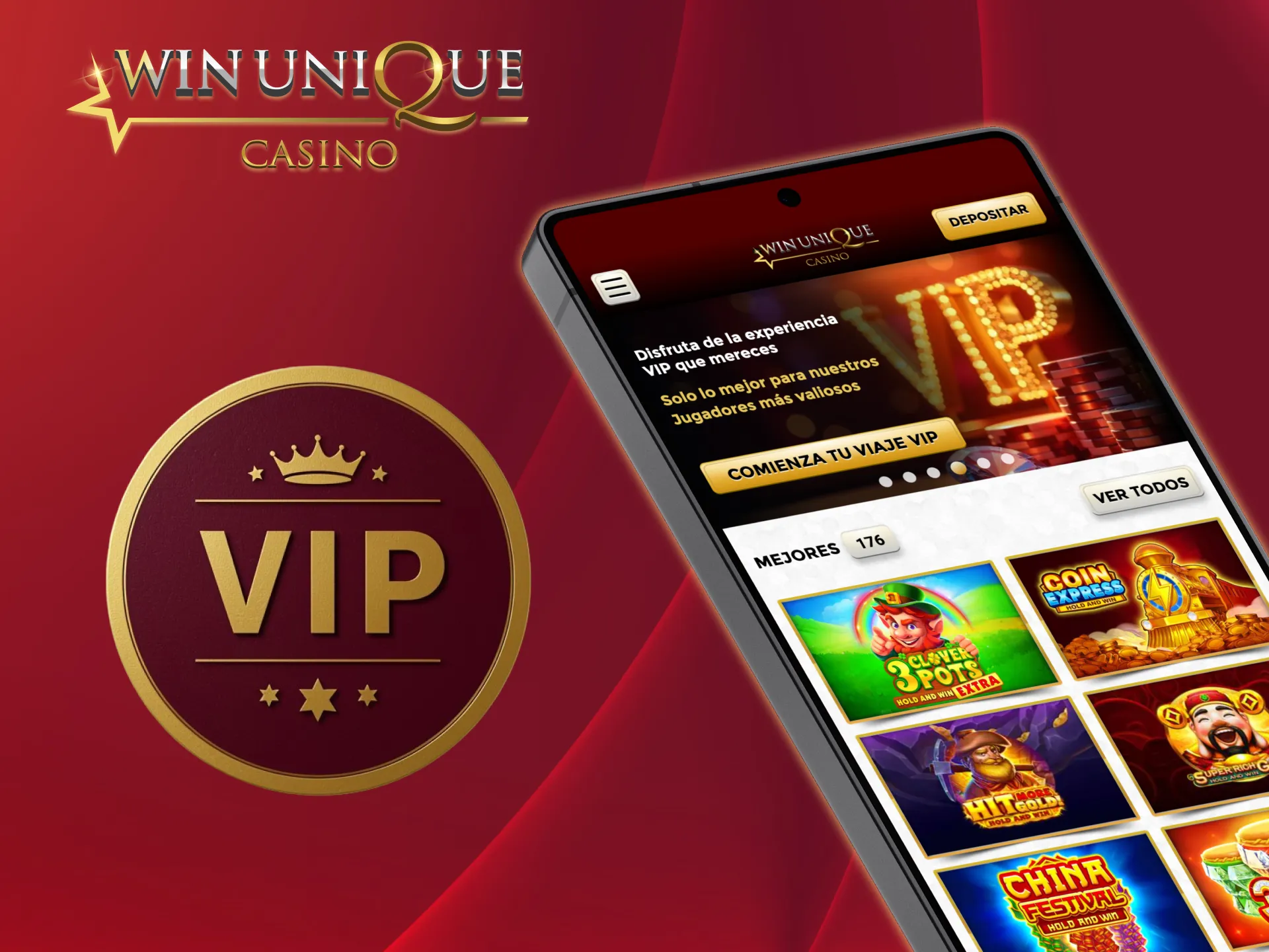 Obtén recompensas VIP diarias jugando en Unique Casino.