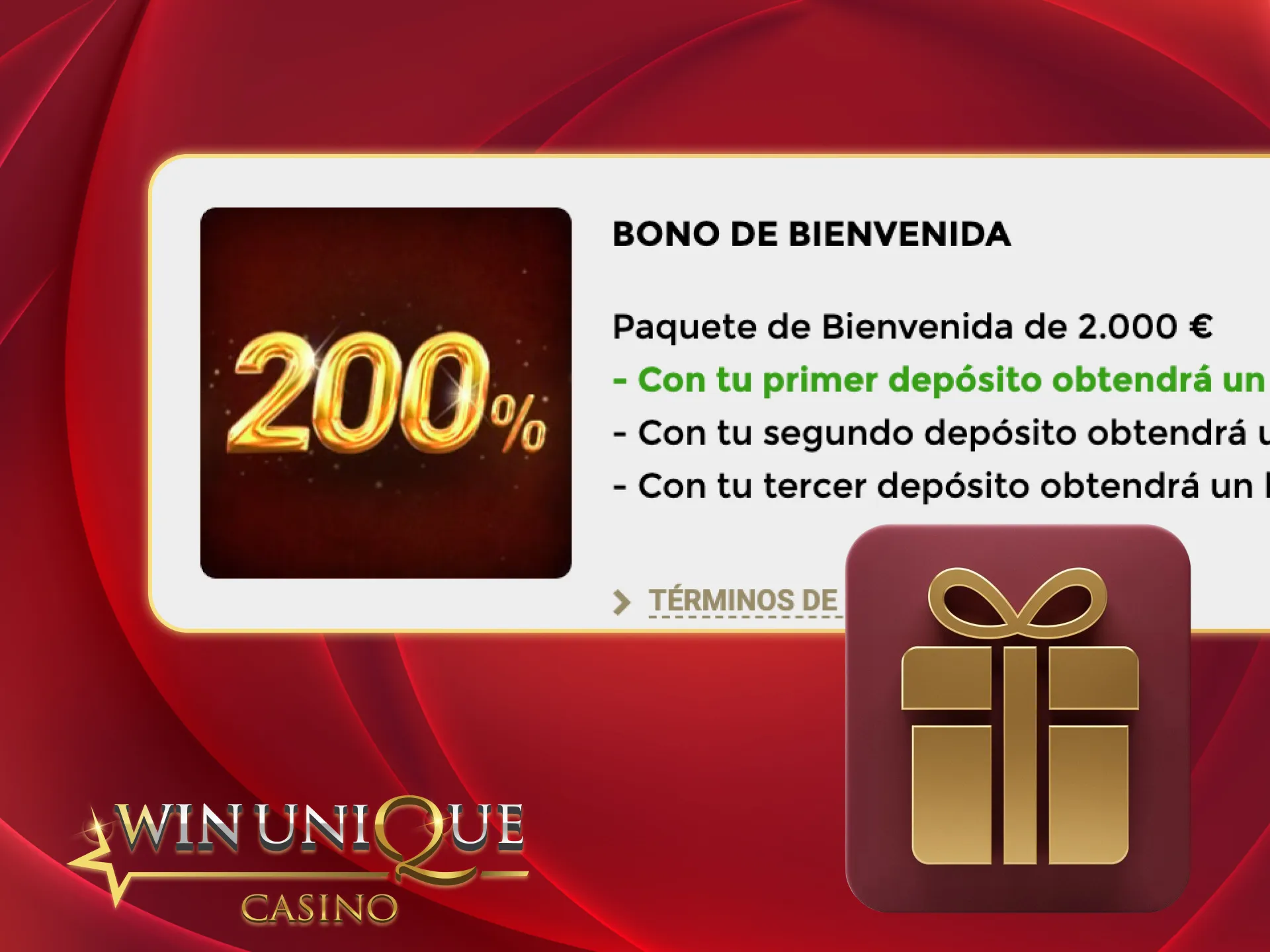 Activa tu bono de bienvenida en Unique Casino hoy.
