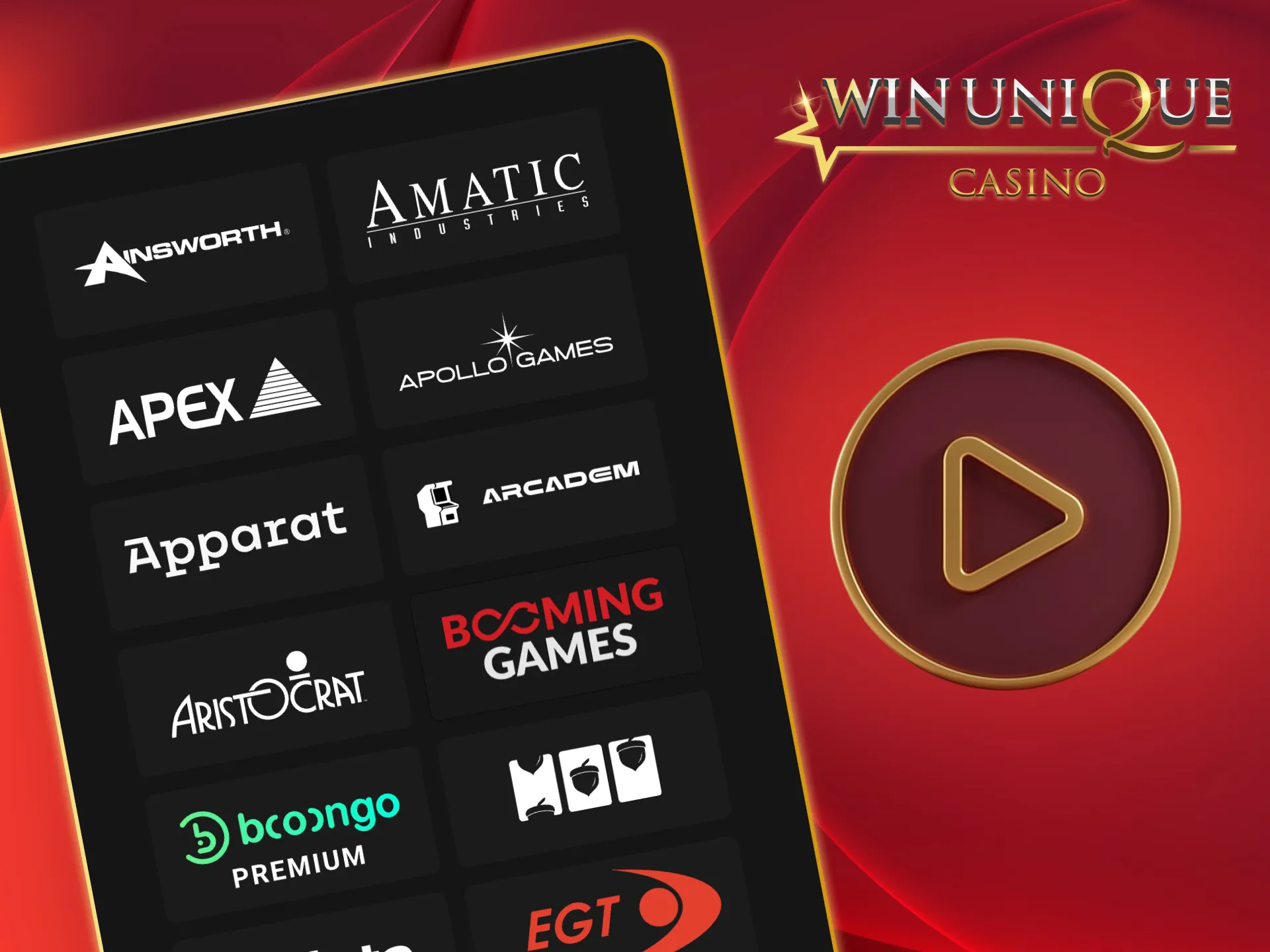 Juega jackpots de proveedores top en Unique Casino.