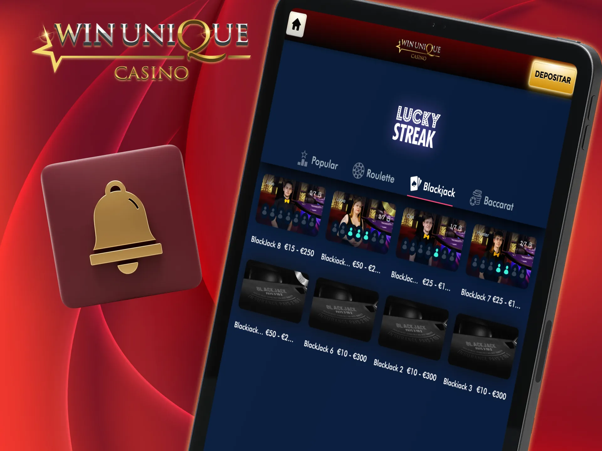 Sigue la acción en vivo en Unique Casino.