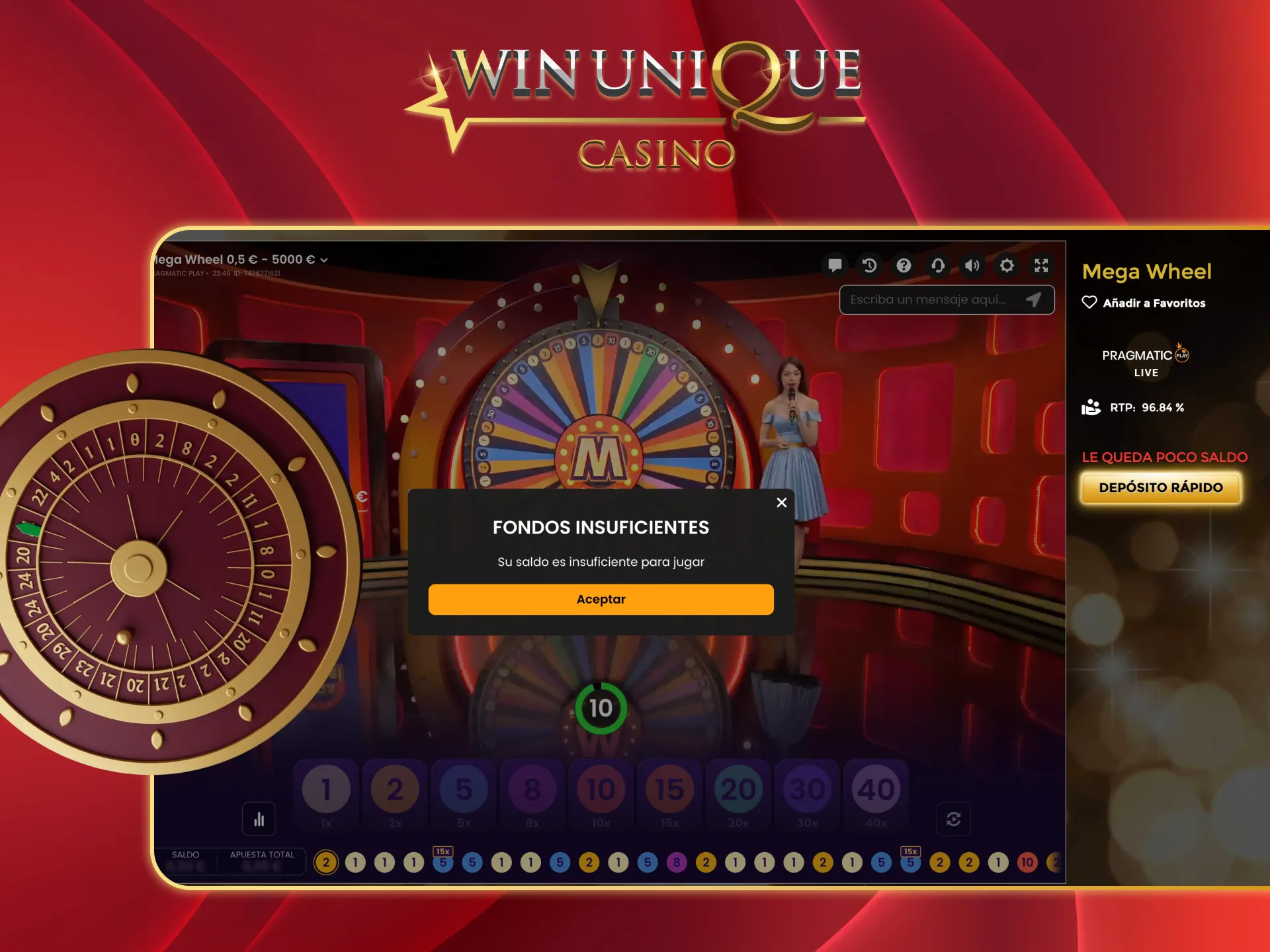 Disfruta shows en vivo dentro de Unique Casino.