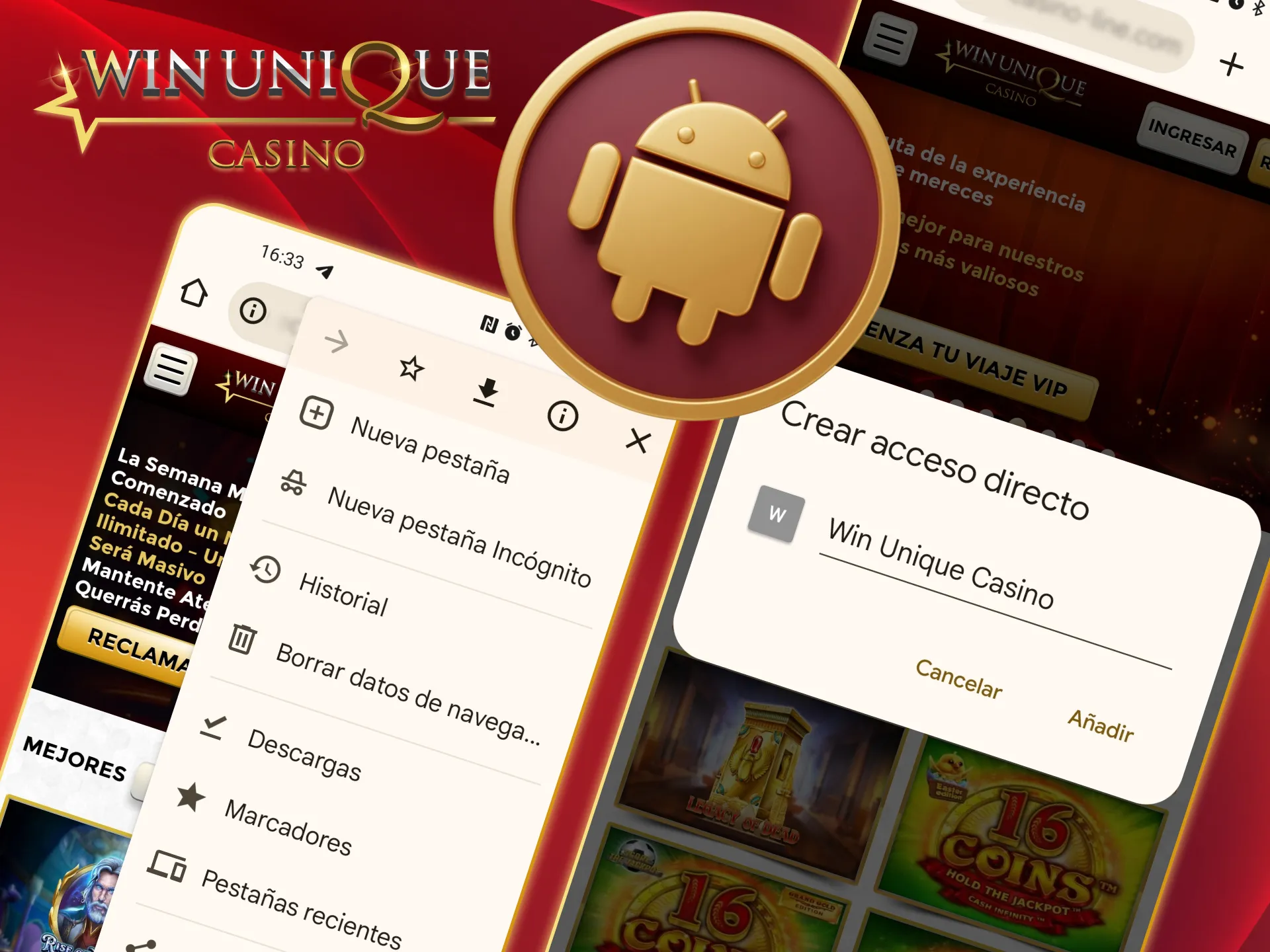 Descarga el APK y juega ya en Unique Casino.