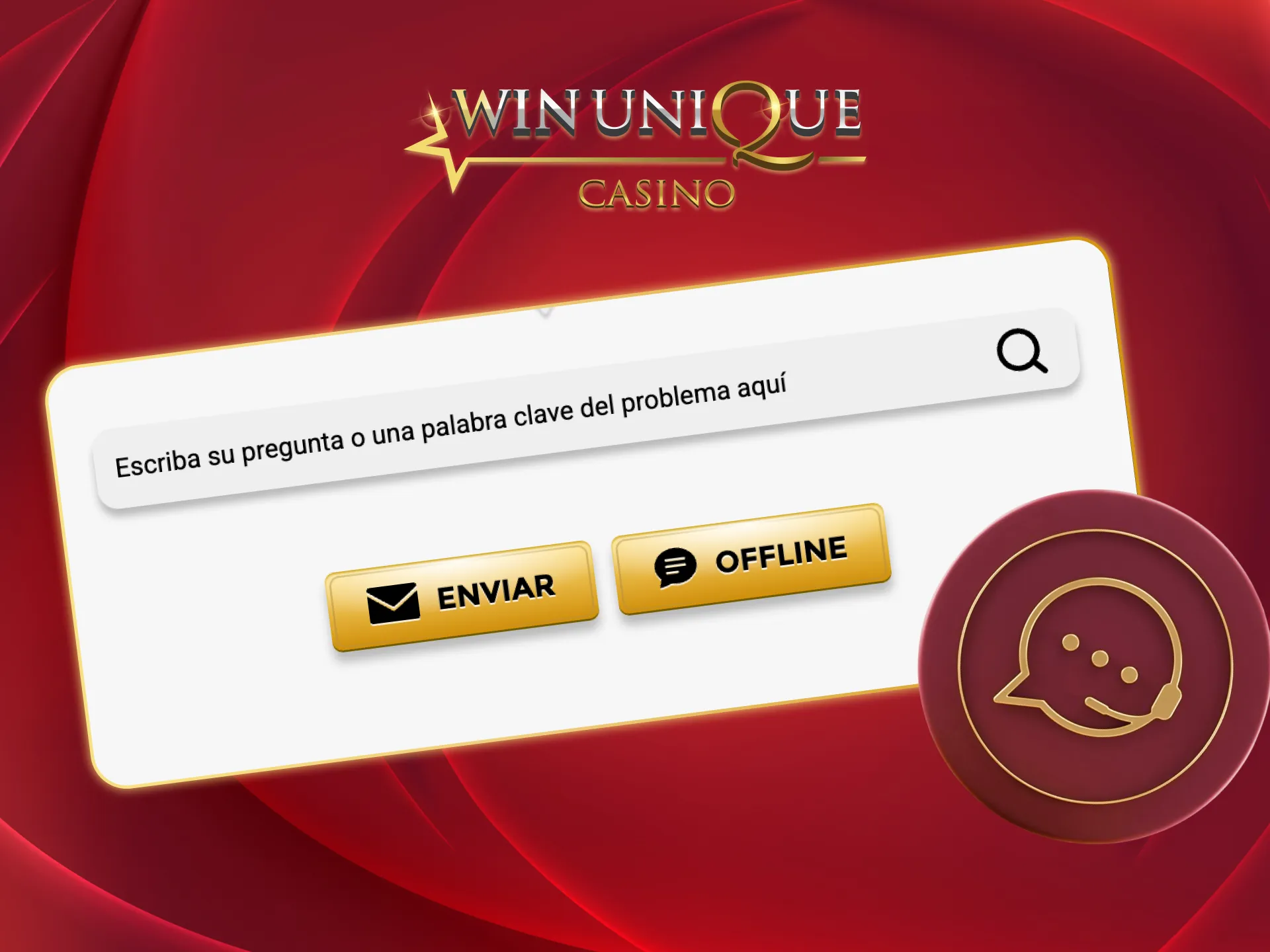 Contacta fácilmente con soporte de Unique Casino.