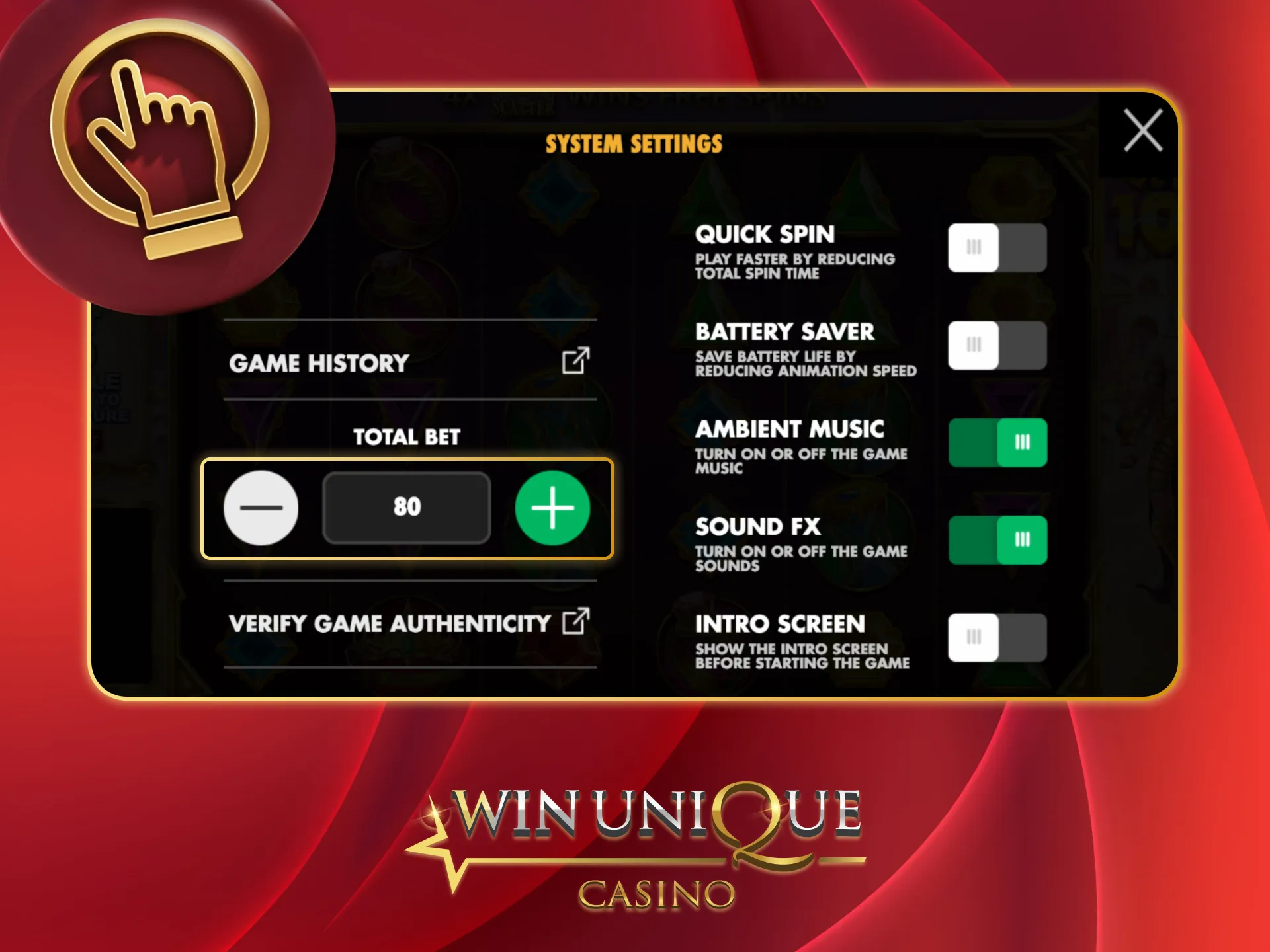 Apuesta como quieras jugando en Unique Casino.