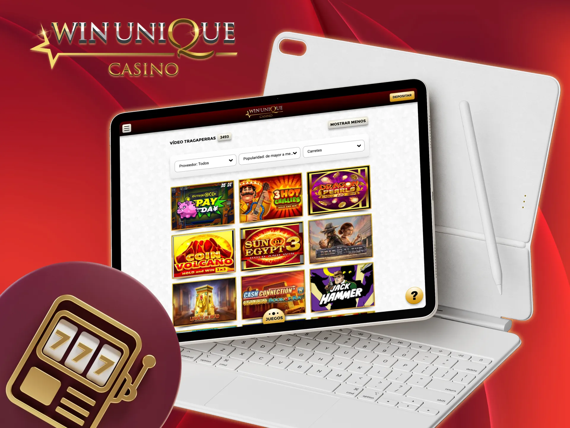 Explora muchas tragaperras únicas en Unique Casino.