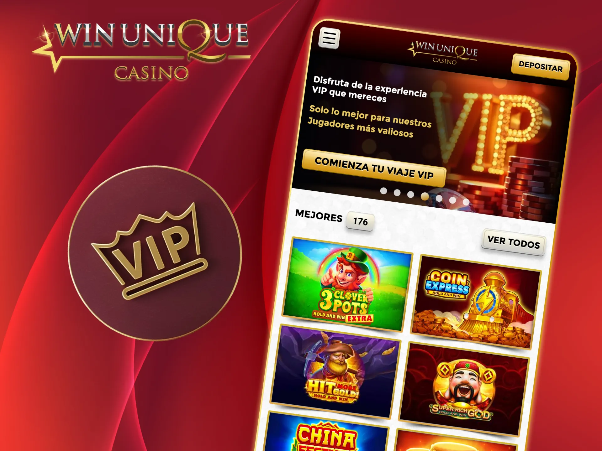Disfruta experiencia VIP desde móvil en Unique Casino.