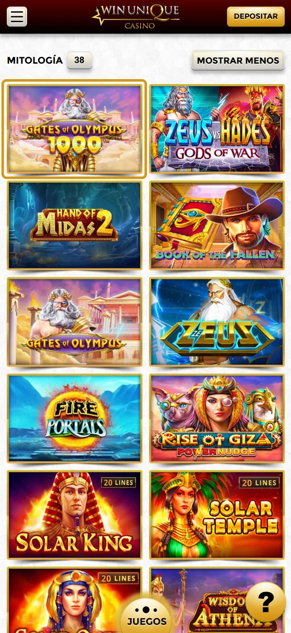 Juega y gana con los juegos de WinUnique.