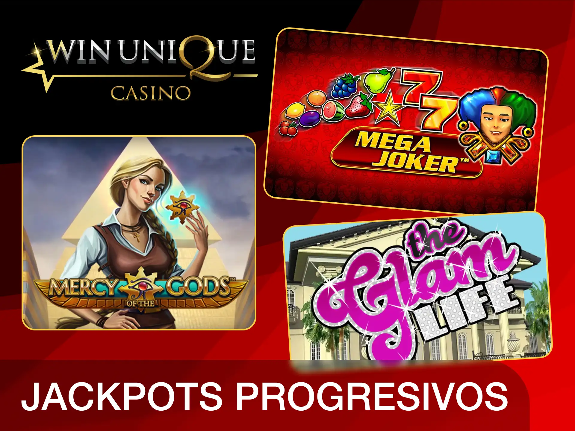 Prueba tu suerte en Jackpots Progressives en Unique Casino.